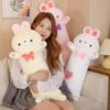 Soft Long Rabbit Pillow Plush Toys Stuffed Pause Office Nap Pillow Bed Sleep Pillow Home Decor Gift Doll for Kids Girl