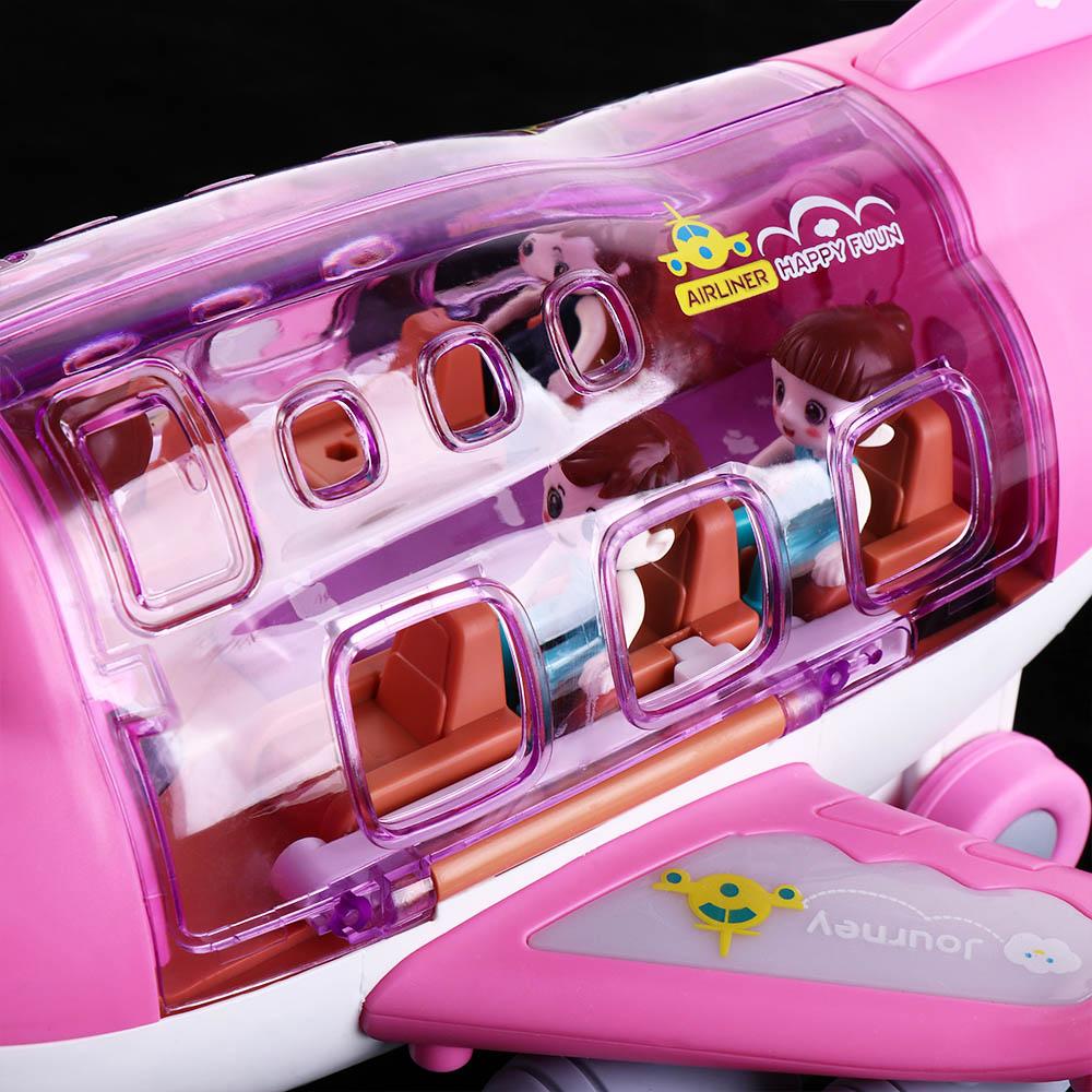Blue/Pink LED Plane Model Electric Toy Aircraft Toy LED Lights Music Airplane Toys Birthday Gift