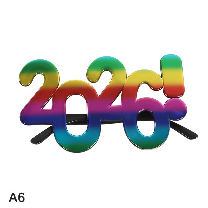 2026 Номер Очки С Новым Годом Очки Бриллиантовые Блестки Солнцезащитные Очки Косплей Реквизит Украшение для Рождественской Вечеринки Смешные Очки