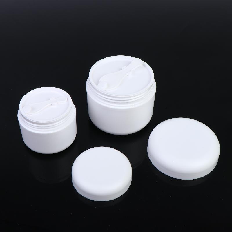 Refillable Empty Cosmetic Jar 50/100/120g Travel Size Face Cream Lotion Pot with Spoon for Vacation Trips