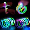 Glow Sticks Bracelets Party Supplies Glow In The Dark LED Flashing Wrist LED Luminous Bangle Bracelet Light Up Toys Wedding Deco