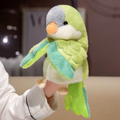 Милая игрушка-марионетка на руку в виде попугая, плюшевая игрушка, кукла-вентрилоквист, реквизит для выступления птицы, подарок для рассказывания историй в детском саду