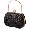 Auchan Fashion Dinner Bag Bowknot Party Bag Pleated Ladies Evening Dress Bag Red Bride Bag