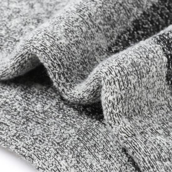 Men Fleece-Lined Socks Winter Thermal Hiking Socks Thick Warm Terry Mid-Calf Socks for Outdoor Sports Skiing Running Daily Wear