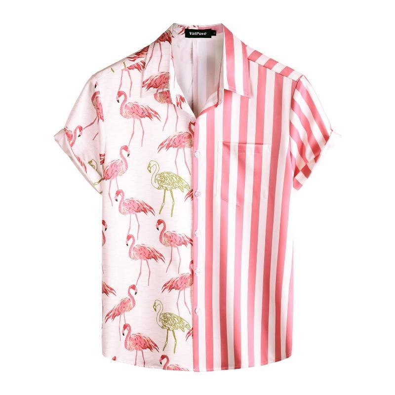 Летняя мужская рубашка Vocation Lapel Camisa с 3D-принтом, повседневная дышащая гавайская рубашка, модные мужские и женские топы, пляжная блузка с коротким рукавом