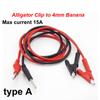 4MM Banana Plug Alligator Clips Electrical DIY Test Lead Crocodile Test Hook Cable Connector Dual Tester Probe Multimeter