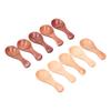 10Pcs Wooden Scoop Sugar Salt Powder Condiment Mini Spoon with Short Handle for Kitchen Use