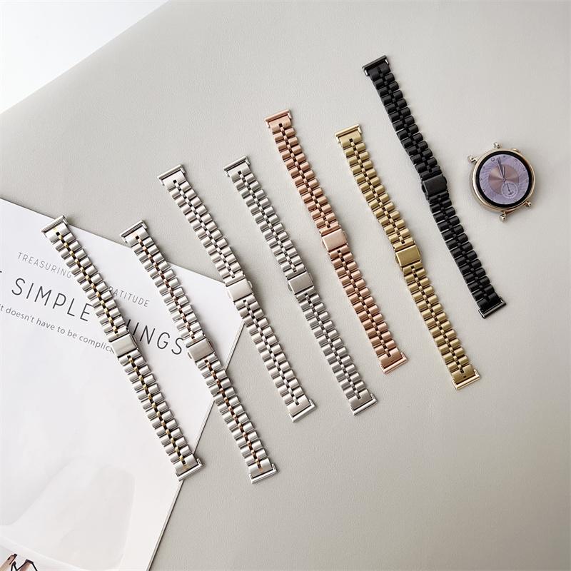 18mm Women Stainless Steel Strap For Huawei GT4 41mm Smart Metal Bracelet For Samsung Galaxy Watch 4/5/6 40mm 44mm Replacement