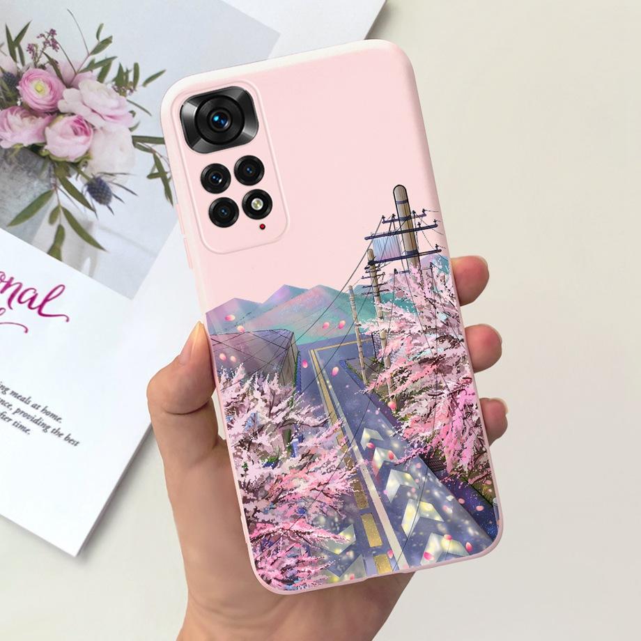 Для Xiaomi Redmi Note 11 4G Чехол Мягкий Жидкий Силикон Милый Кот Прекрасный Бампер Fundas Для Xiaomi Redmi Note 11 Pro Note11s 4G 5G