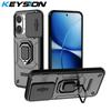 KEYSION Ударопрочный бронированный чехол для POCO X8 Pro Max Защита выдвижной камеры Металлическое кольцо-подставка Чехол для телефона для Xiaomi POCO X8 Pro