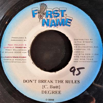 7-дюймовая пластинка GENERAL DEGREE / STEELY & CLEVIE - Don't Break The Rules / Версия - E NONE First Name Musi 2000 Ямайка Регги, Ска и Даб Б/У