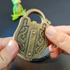 Vintage Alloy Puzzle Lock with Key - Antique Padlock Brain Teaser Magic Trick - Ideal for Christmas, Halloween, Easter, Hanukkah