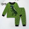 Kids Dinosaur Pajamas Set 2 Piece Pajamas Outfits Kids Cartoon Print Nightwear Skin-friendly Loungewear Homewear Suits