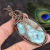 Caribbean Larimar Handmade Copper Wire Wrap Jewelry Pendant 3.59 c4K79