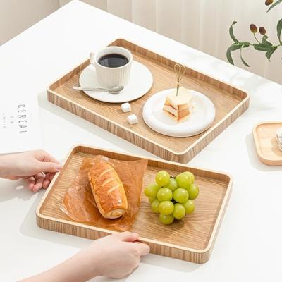Поднос из ясеня Подставка для чашек Деревянный бытовой поднос для подачи Хлеб, десерты и кофе Поднос из массива дерева