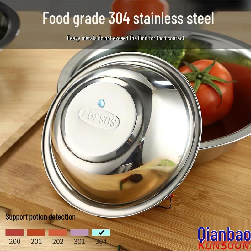 Qianxing Нержавеющая сталь 12 см Миски для подготовки - 10 шт.