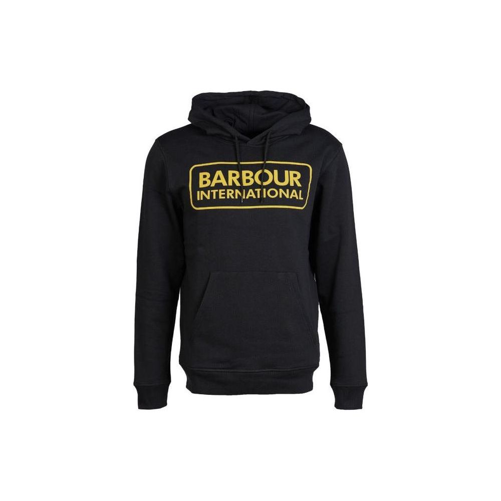 Barbour Lettered Hooded Fitted Straight Long Sleeve Sweatshirt Men sweatshirt Black MOL0329BK31
