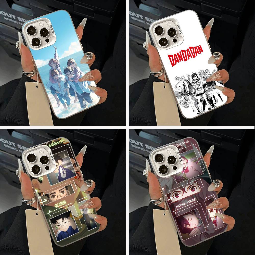 Popular anime-D-Dandadan Phone Case For iPhone 17,16,15,14,13,12,11 Plus,Pro Max,XS,white silver phone case