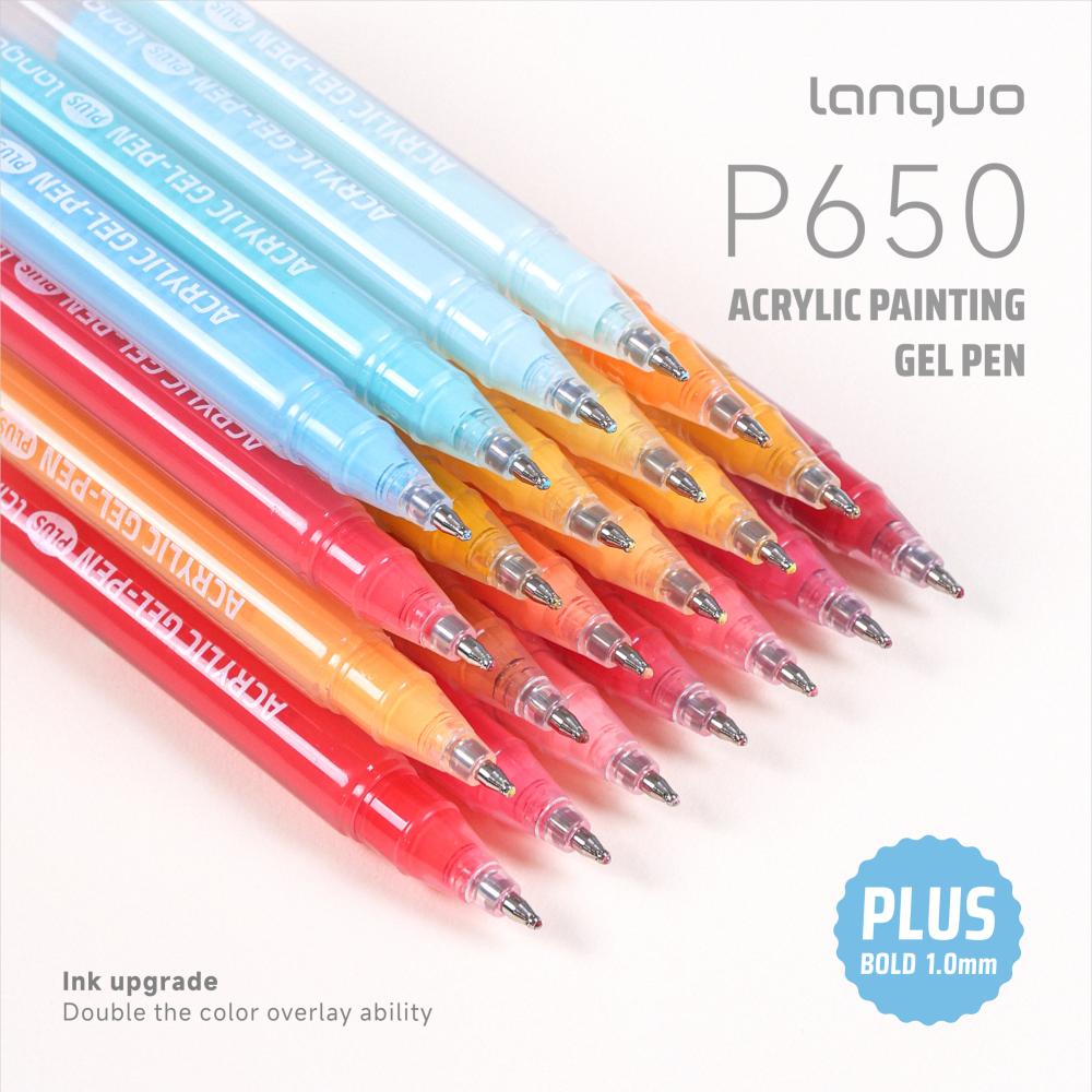 Languo 36/54/72/90 colors Acrylic Painting Handbook Pens Multi-Color DIY Gel Pen Student Neutral Pen Writing Marker Stationery