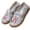 New Ethnic Style Women's Cloth Shoes 2025 Spring PVC Bottom Round Head Flat Heel Breathable Foot Cover