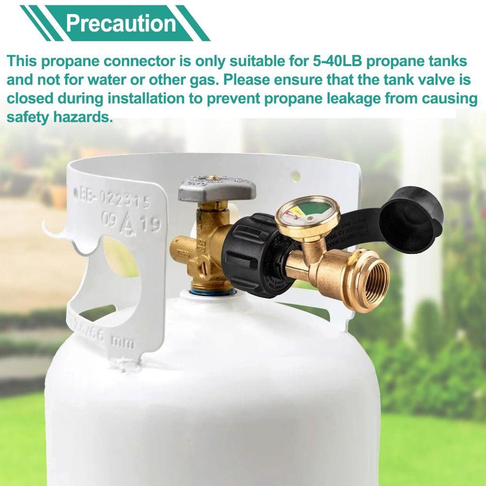 Leak-proof Propane Tank Connector Adjustable Propane Tank Gauge Propane Tank Refill Adapter RV Use