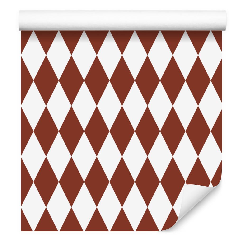 Harlequin Diamonds Wallpaper Red and White for Living Room and Bedroom 50x1000
