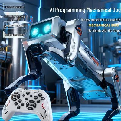 ИИ Робот-собака: Игрушка Кунг-фу с перевернутым танцем, управляемая голосом, программируемая, для взаимодействия родителей и детей