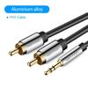 Vention RCA Кабель 3,5 мм на 2 RCA Разветвитель Jack Аудио Кабель для Смартфона Усилителя Домашнего Кинотеатра 3,5 AUX RCA ТВ Приставка АдаптерХороший товар