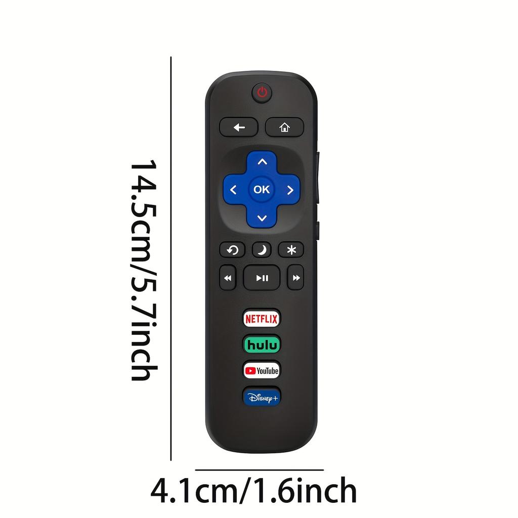 Replacement IR Remote Control for Smart TV with Netflix Hulu YouTube Shortcut Keys No Setup Required Not for Roku Stick/Box