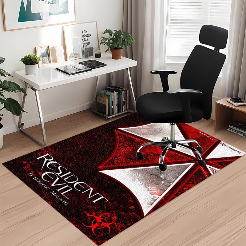 Resident Evil Printed Carpet, for Office Chair Living Room Bedroom Kitchen Room Decor Gifts.