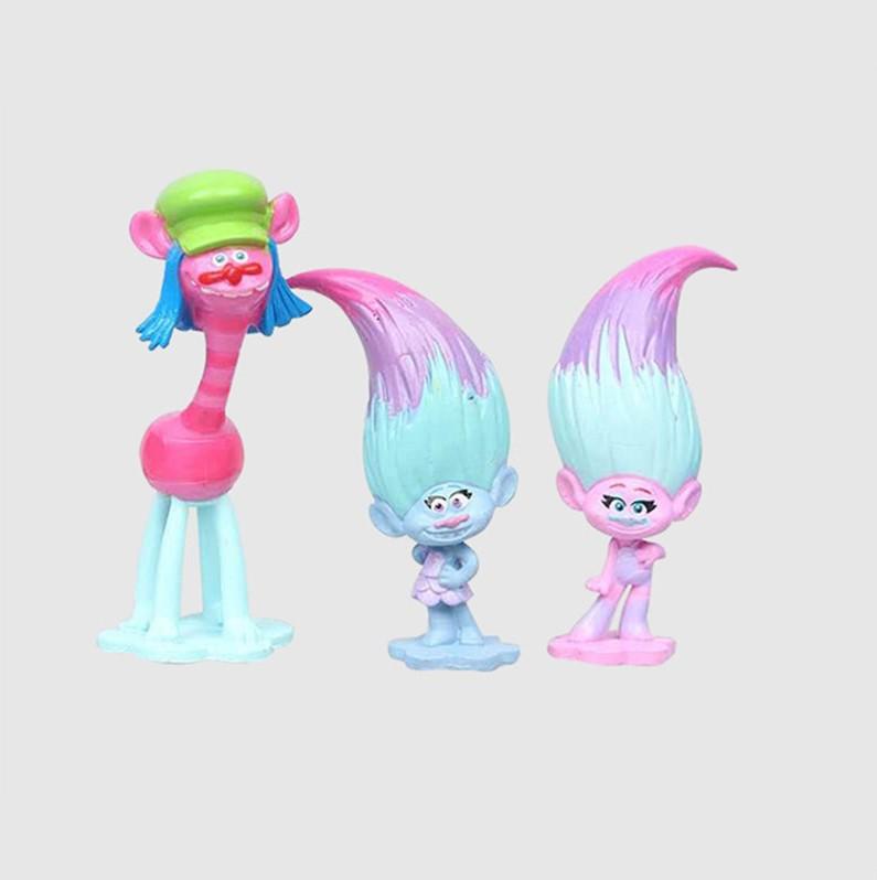 Trolls Set of Figures Trolls Smurfs Smurfs Children's Toys 3-6 Cm 12 Pcs