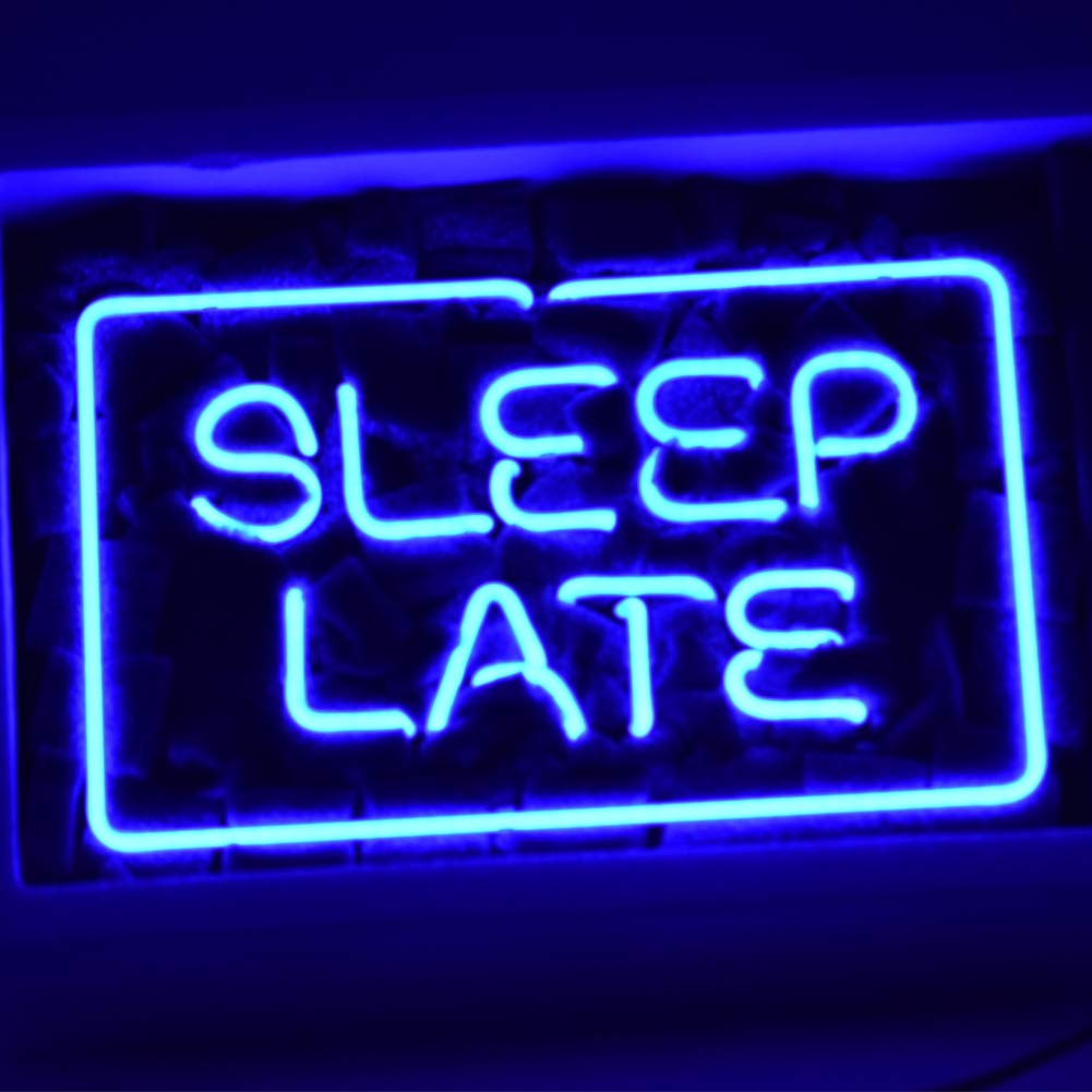 Поспать подольше неоновая вывеска свет НЕОНОВАЯ ВЫВЕСКА синий пивной бар украшение для дома вечеринка интерьер дюйм 138