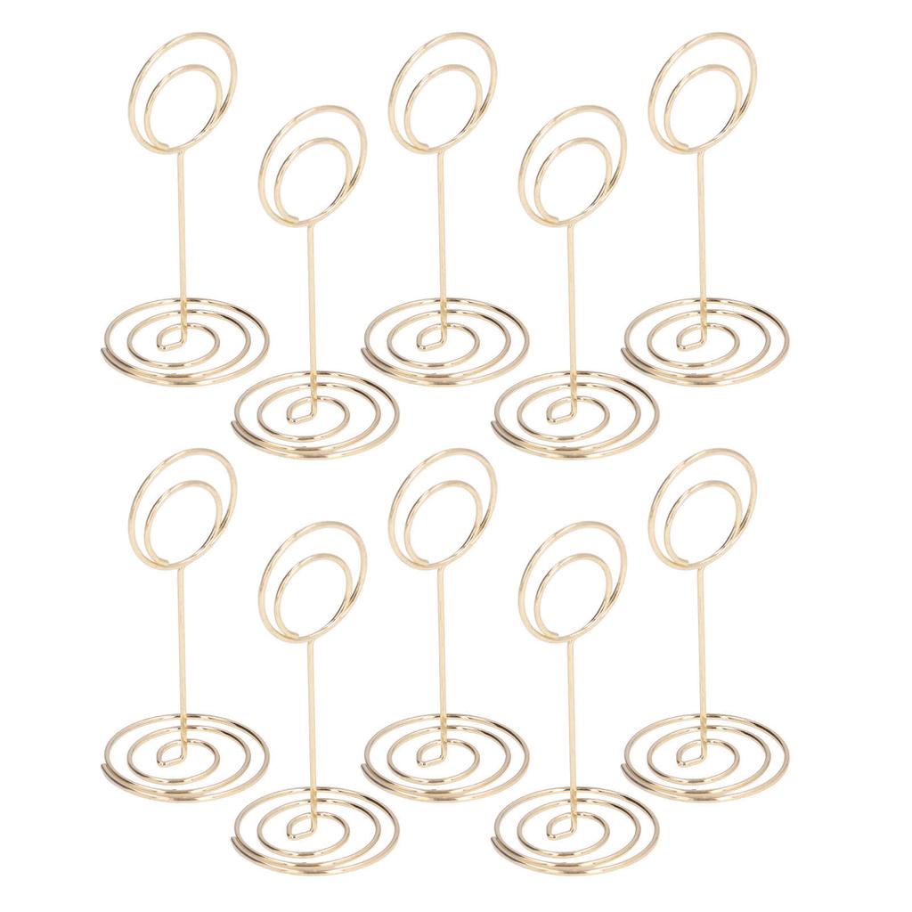 10pcs Table Number Holder Round Base Electroplating Process Elegant Cute Shape Home Ornaments for Weddings