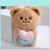 Adorable Heart Shaped Butter Bear Plush Doll Keychain Perfect For Student Bags