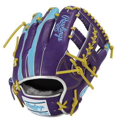 Rawlings PRO EXCEL Wizard COLORS GR5FHW2CCK4MG Бейсбольная перчатка для броска HOH® #02, Мягкая, Для инфилдера, Фиолетово-саксофонная, 11,5 дюймов, Для правой руки