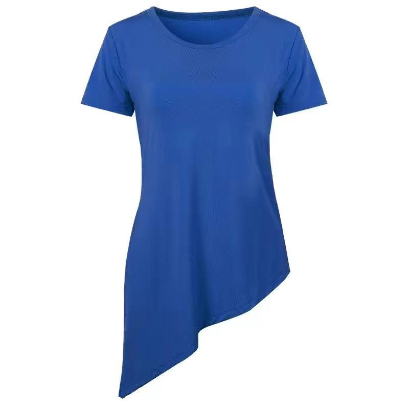 Приятная к коже, быстросохнущая футболка свободного кроя для йоги, бега, пеших прогулок и пилатеса