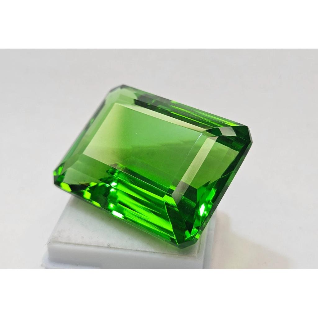 95+ Ct Natural Peridot Green Emerald Cut Beautiful Certified Loose Gemstone