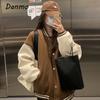 Danmo Harajuku куртки-бомберы женское пальто бейсбольная куртка осень унисекс в стиле бойфренда университетская уличная одежда в стиле хип-хоп