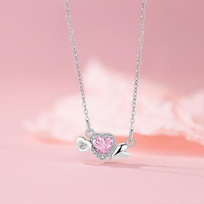 Оригинальное ожерелье Love Jewelry Женская мода Темпераментная цепочка на ключицу в форме сердца для милой девушки из нержавеющей стали