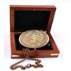 To My Son I Love You Look Camping Travelling Engraved Brass Compass with Wooden Gift Box Replica of  Nautical Home Décor Gift