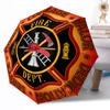 Fire Department Courage Outdoor Automatic Umbrella Retractable Design with 8-Rib Durability Lightweight Perfect Gift for Friends Family