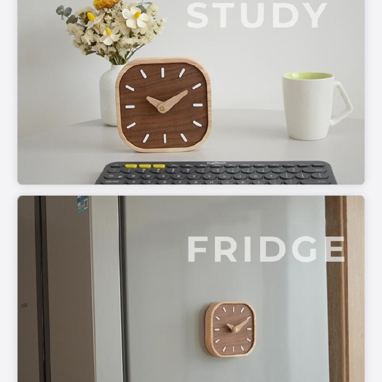 Небольшие деревянные настольные часы с роскошным ореховым оттенком, бесшумные, для спальни, в подарок