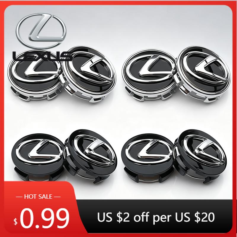 SKIA7 Interior Stickers 4Pcs 62mm Car Styling Wheel Center Cap Hub Replaced Covers For Lexus IS250 IS200 CT200h GS300 LS430 RX450h LX5