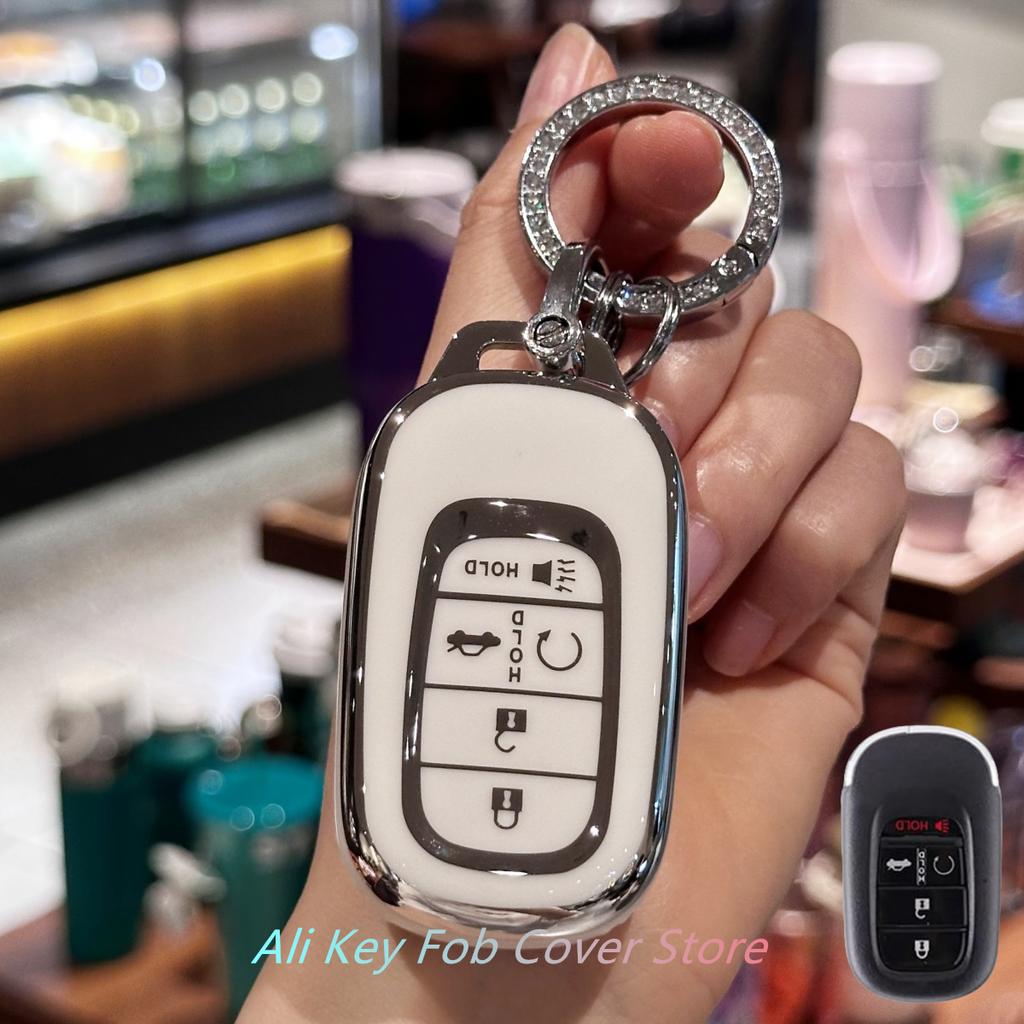 Чехол для брелока Автомобильный брелок-шнурок для Honda 2022 2023 2024 Civic Accord HR-V Pilot CR-V Чехол-защита-держатель для ключа автомобиля