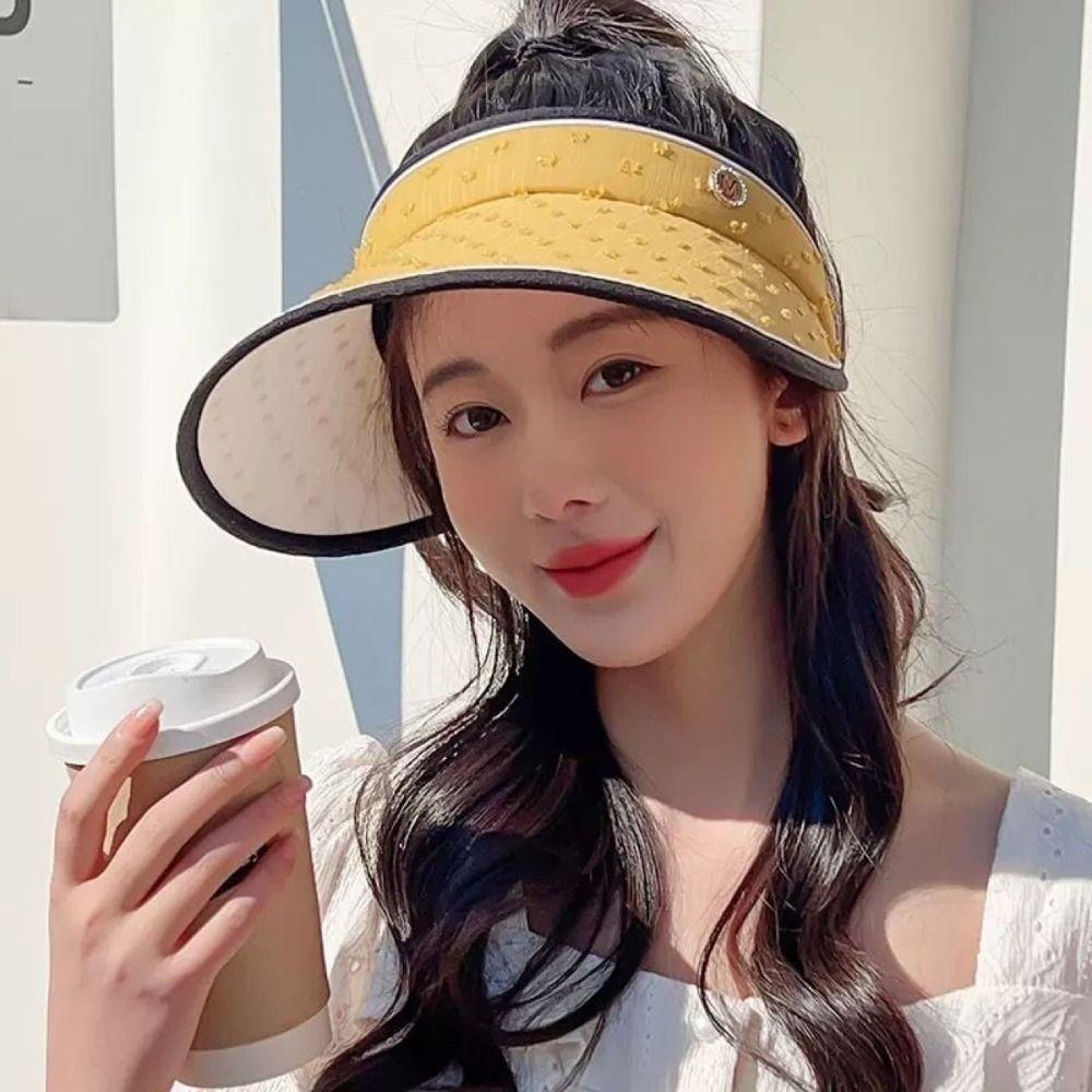UV Protection Sunshade Hat Adjustable Sun Visor Hat New Ponytail Hat Women