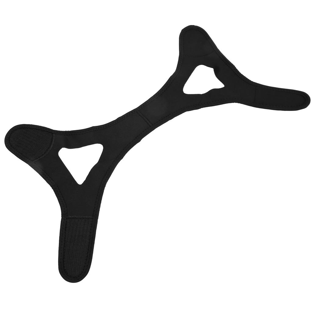 Anti Snoring Chin Strap Rubber Elastic Head Band Anti Snore Belt Device for Men Women Black