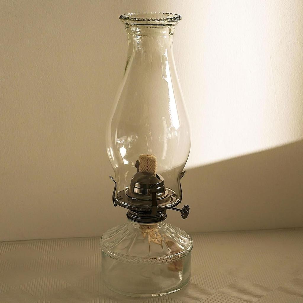 2 Pieces Oil Lamp Chimney 3 Inch Base 8 2/8 Inch Height Kerosene Lamp Shade Tall Clear Glass Replacement Lamp for Oil and Kerosene Style Lamps