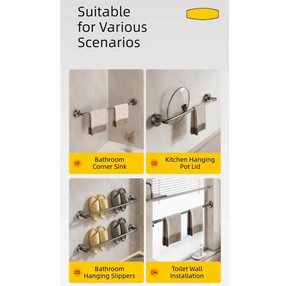 Wall Mounted Bathroom Towel Rack Retractable Bath Towel Storage Rack Shoe Storage Shelf  Home