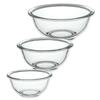 Heat-Resistant Glass Basic Bowls, Set of 3, Large, Medium, and Small, 1500ml, 900ml, and 500ml, KSKC-BO-3