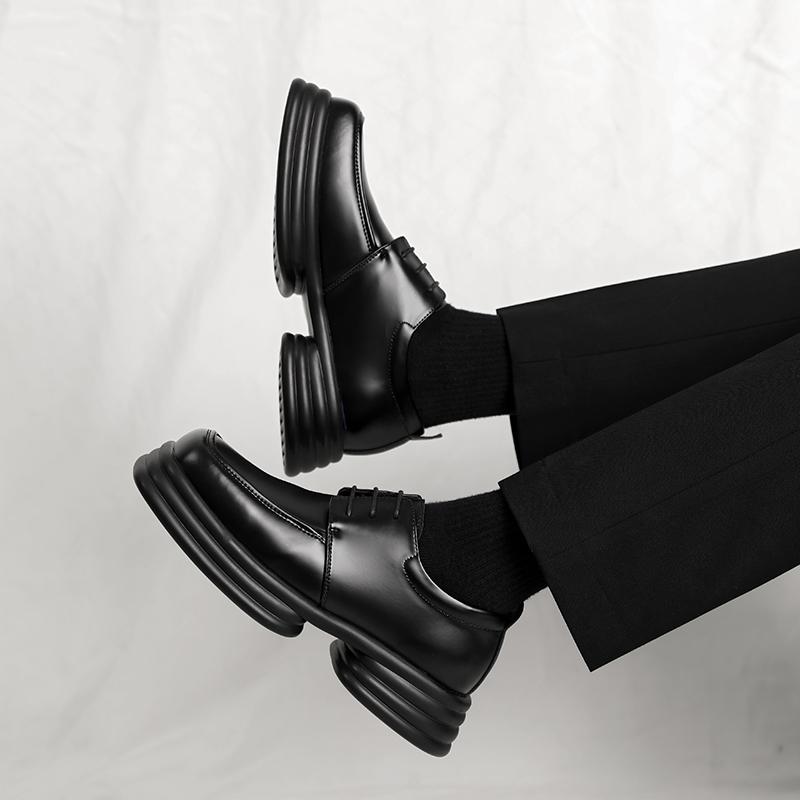 Мужские туфли-лоферы на платформе, дизайнерские новые туфли-оксфорды, весенняя мода, квадратный носок, повседневная обувь для ходьбы, классическая мужская обувь для свадьбы